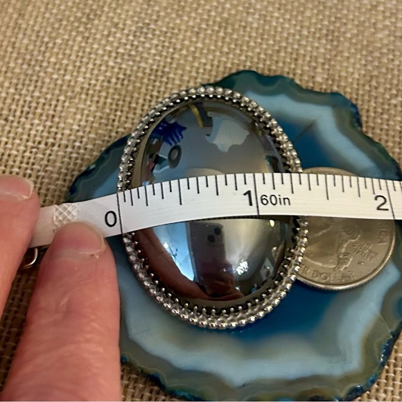 Vintage Whiting & Davis Signed Hematite Brooch - Picture 12 of 13